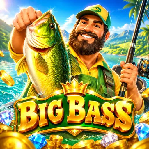 Card do slot Big Bass Splash com tema de pescaria